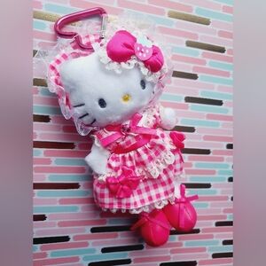 Sanrio Hello Kitty Plush in Pink Gingham lolita princesss Dress
